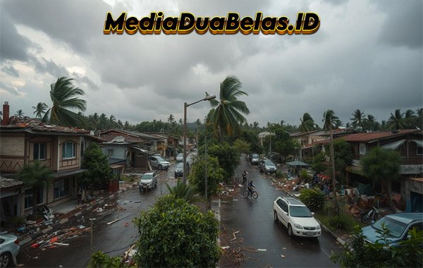 Ngerinya Angin Beliung Bikin Koja Jakut Porak-poranda
