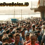 Potret Antrean Warga Berburu Tiket Subsidi Kapal Laut di Ternate