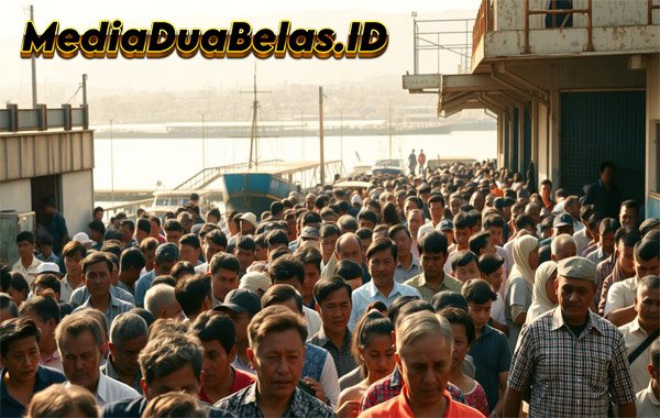 Potret Antrean Warga Berburu Tiket Subsidi Kapal Laut di Ternate